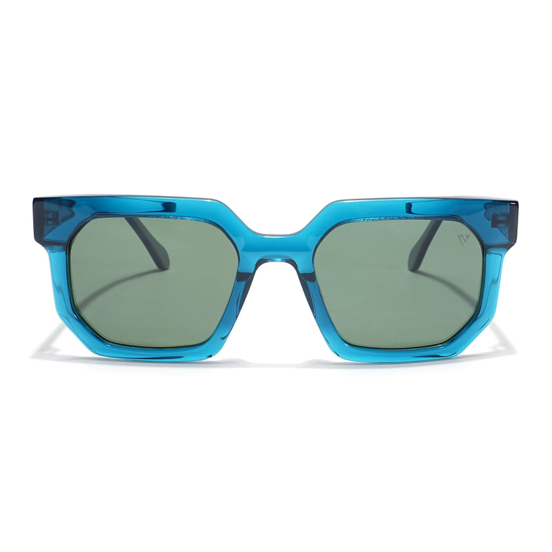Voyage Select Wayfarer Sunglasses (Green Lens | Blue Frame - SLPMG5871)