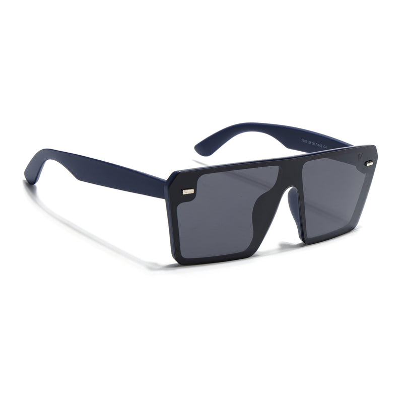 illume | Blue And Black Polarized Wayfarer Sunglasses - PMG3971