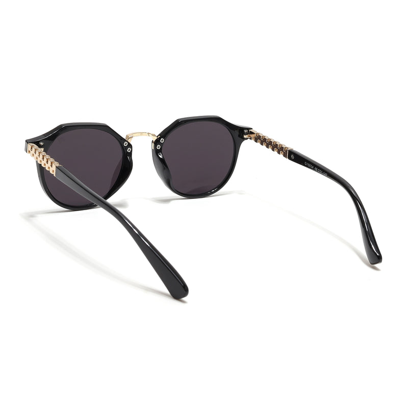 Round Sunglasses (Black Lens | Black Frame - MG6426)