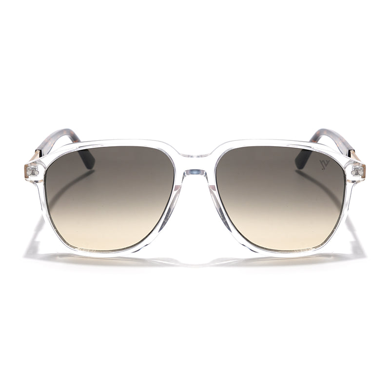 Voyage Select Square Sunglasses (Grey & Light Brown Lens | Transparent Frame - SLMG6126)