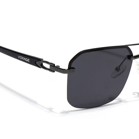 Odyssey | Black & Grey Polarized Wayfarer Sunglasses - PMG4142