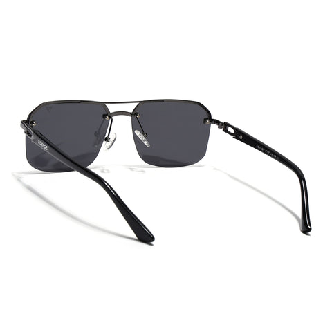 Odyssey | Black & Grey Polarized Wayfarer Sunglasses - PMG4142