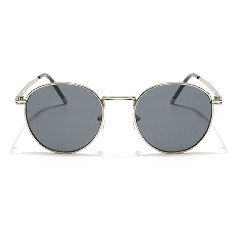 Sylis | Round Black Silver Sunglasses MG3622