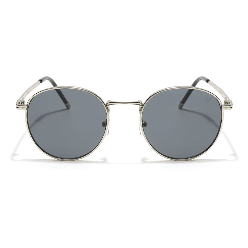 Sylis | Round Black Silver Sunglasses MG3622