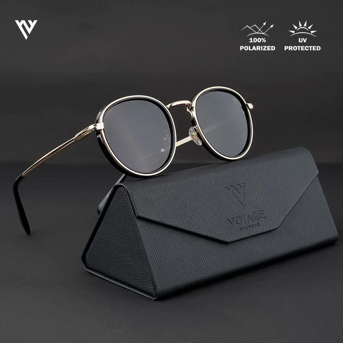 THE VOYAGE SUNGLASSES GOLD / LEOPARD