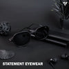 Matt Black Polarized Round Sunglasses (TR8071PMG4495)