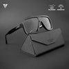 Shine Black Polarized Wrap Around Sunglasses - PMG4743