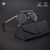 Round Golden & Shine Black Polarized Sunglasses - PMG4311