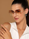 Elara | Light Brown Over Size Sunglasses MG2881