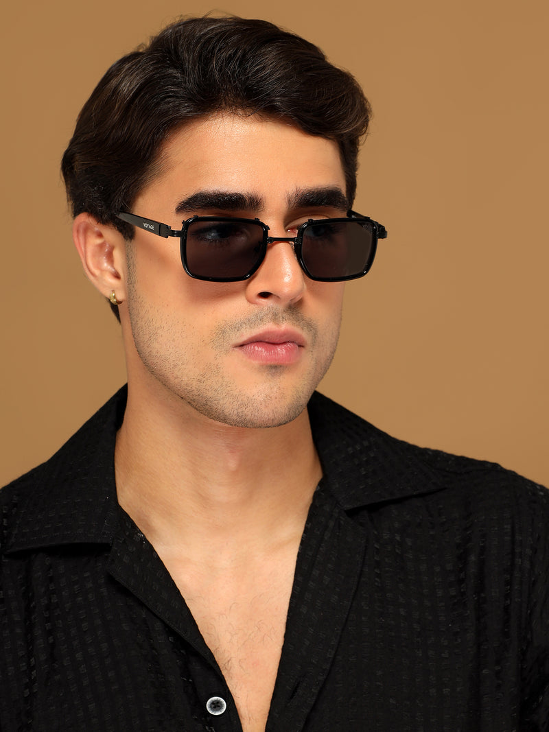 Chisel | Black Square Sunglasses | Grey Lens - MG7053