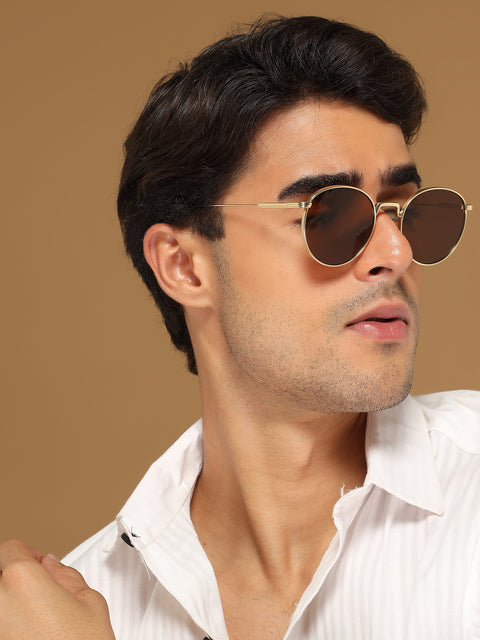 Sonic | Round Brown Sunglasses MG3052