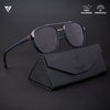 Photon | Grey & Navy Blue Polarized Wayfarer Sunglasses - PMG4441