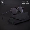 Grey & Navy Blue Polarized Wayfarer Sunglasses - PMG4483