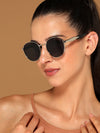 Round Sunglasses for Men & Women (Grey Lens | Silver Frame - MG7142)