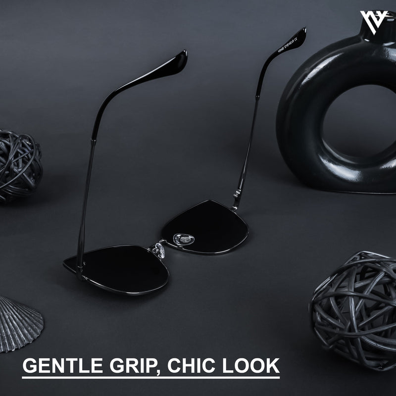 Black Polarized Cateye Sunglasses - PMG4586