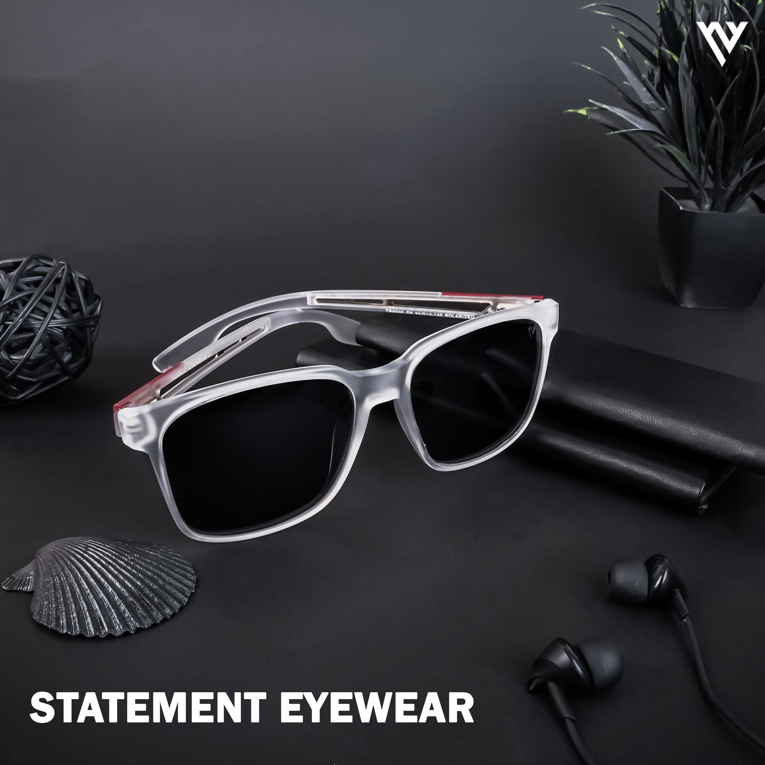 Voyage Exclusive Transparent Polarized Wayfarer Sunglasses for Men & Women (TR8096PMG4488)