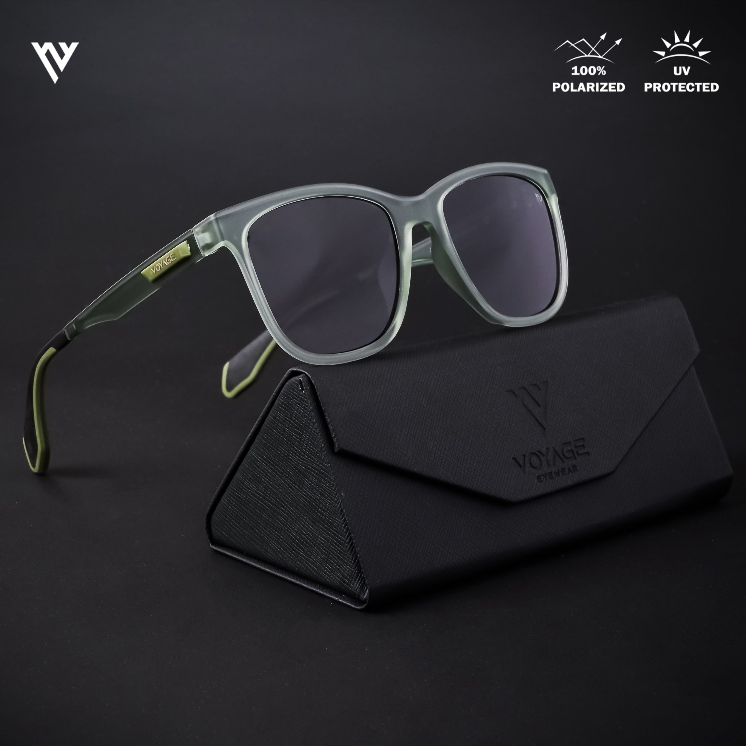 Active Green Polarized Wayfarer Sunglasses - PMG4468