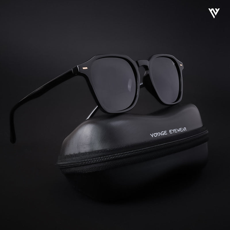 Polarized Black Round Sunglasses - PMG3720