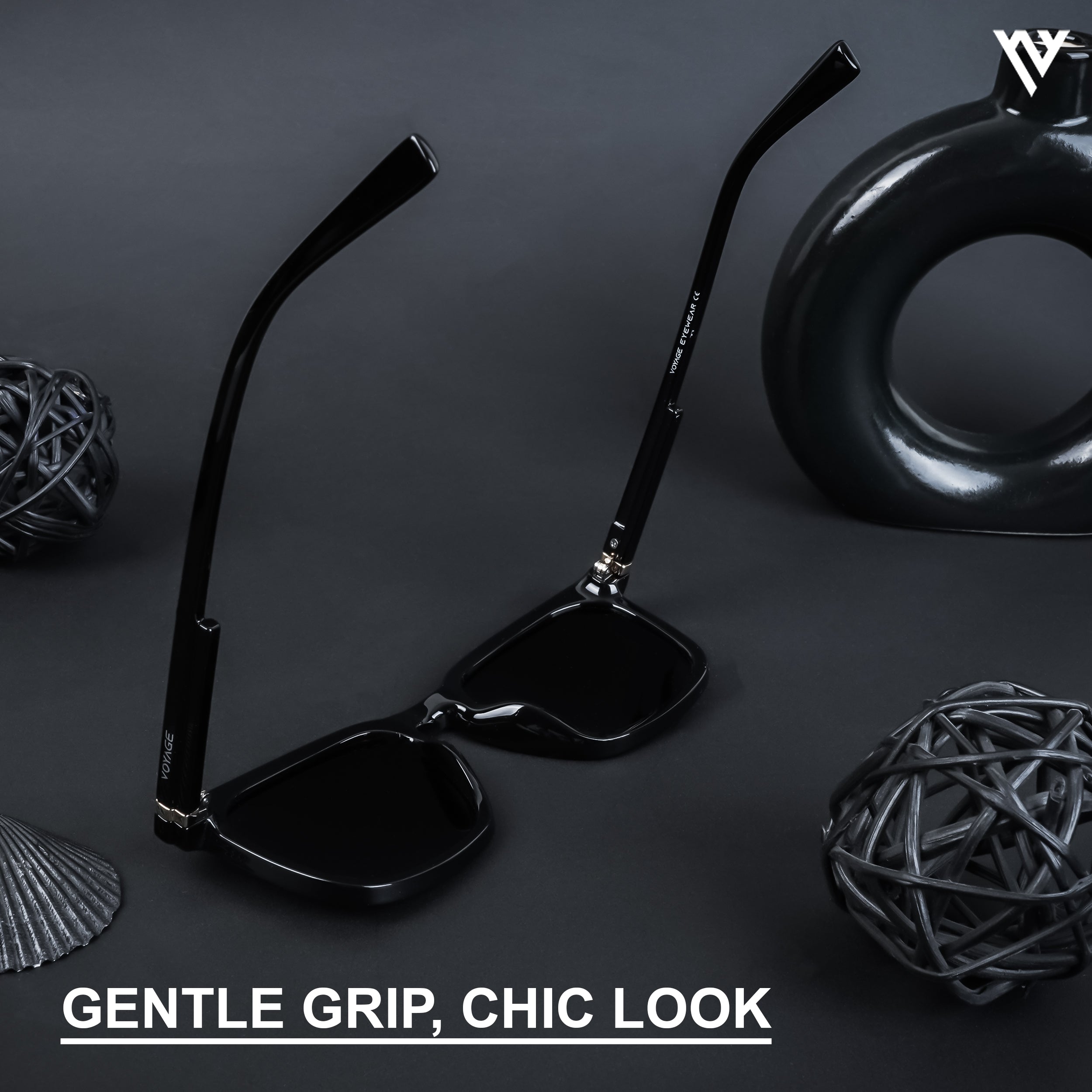 Black Polarized Wayfarer Sunglasses - PMG4571
