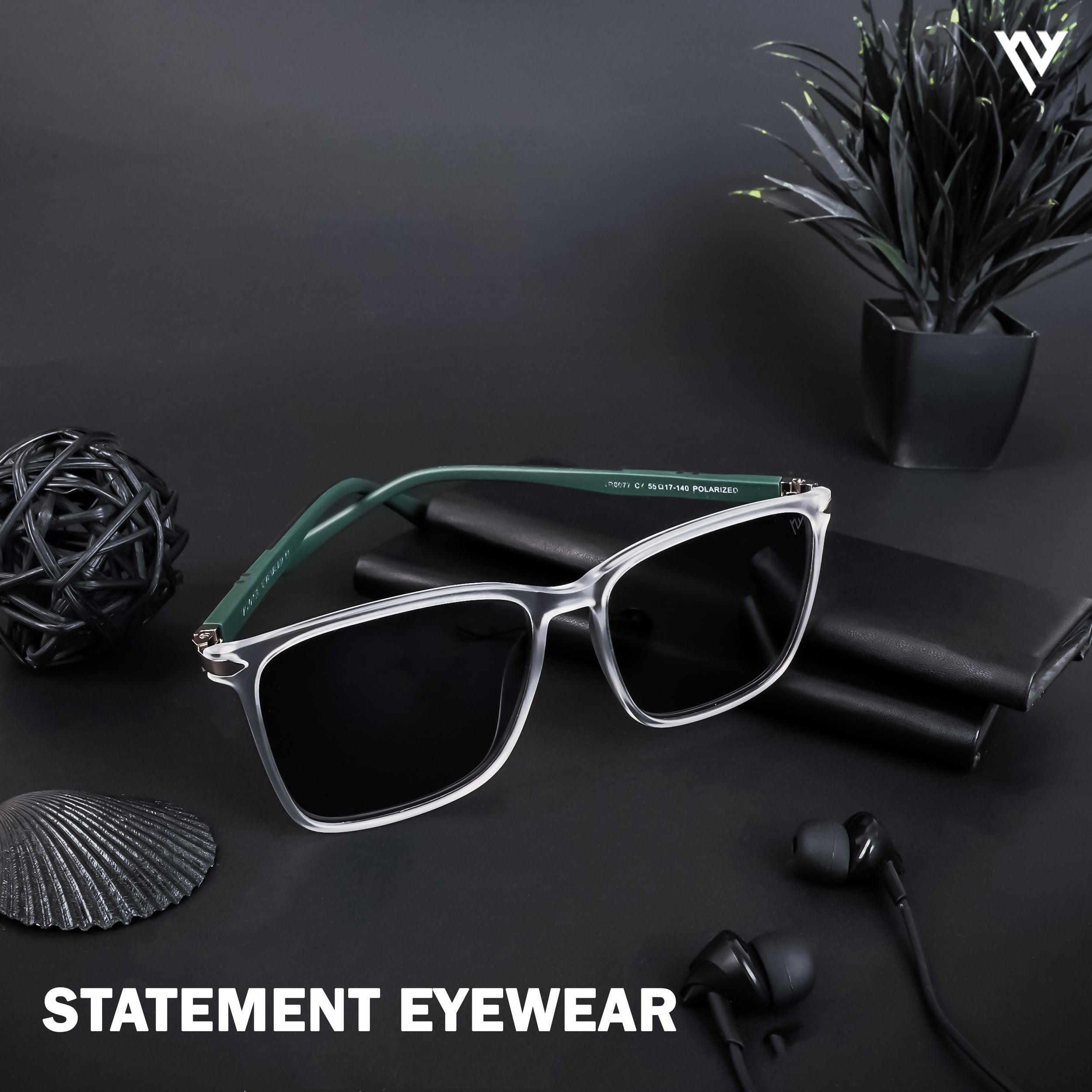 Voyage Exclusive Transparent Polarized Wayfarer Sunglasses for Men & Women (TR8077PMG4485)