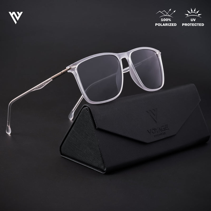 Voxe | Transparent Polarized Wayfarer Sunglasses - PMG4303