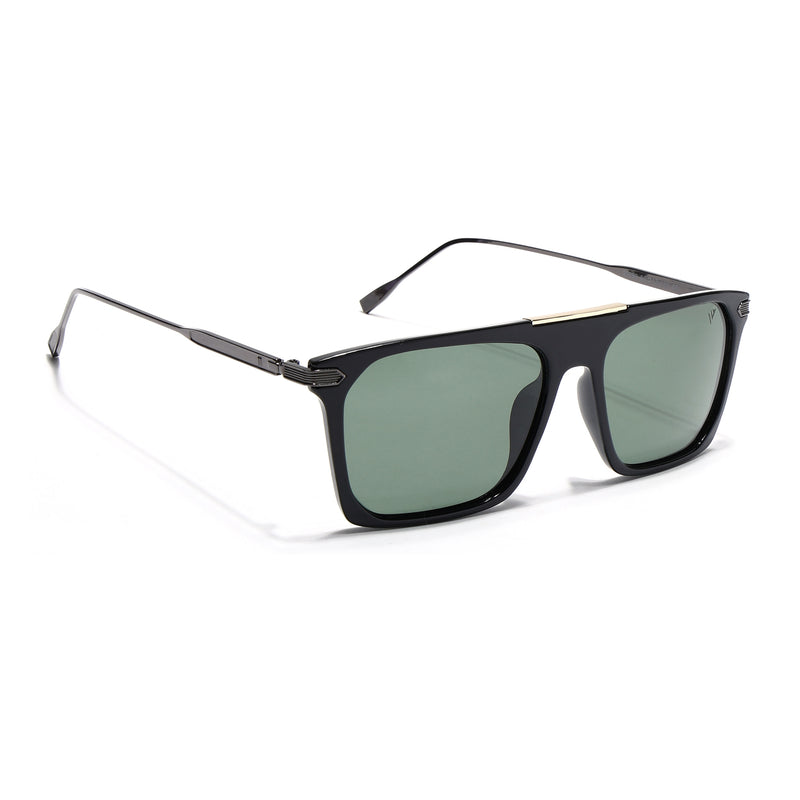Shine Black Polarized Wayfarer Sunglasses - PMG4450