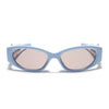 Oval Sunglasses (Grey Lens | Light Blue Frame - MG5552)