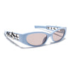 Oval Sunglasses (Grey Lens | Light Blue Frame - MG5552)