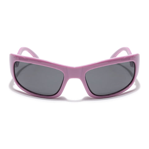 Wrap Around Sunglasses (Black Lens | Voilet Frame - MG5557)