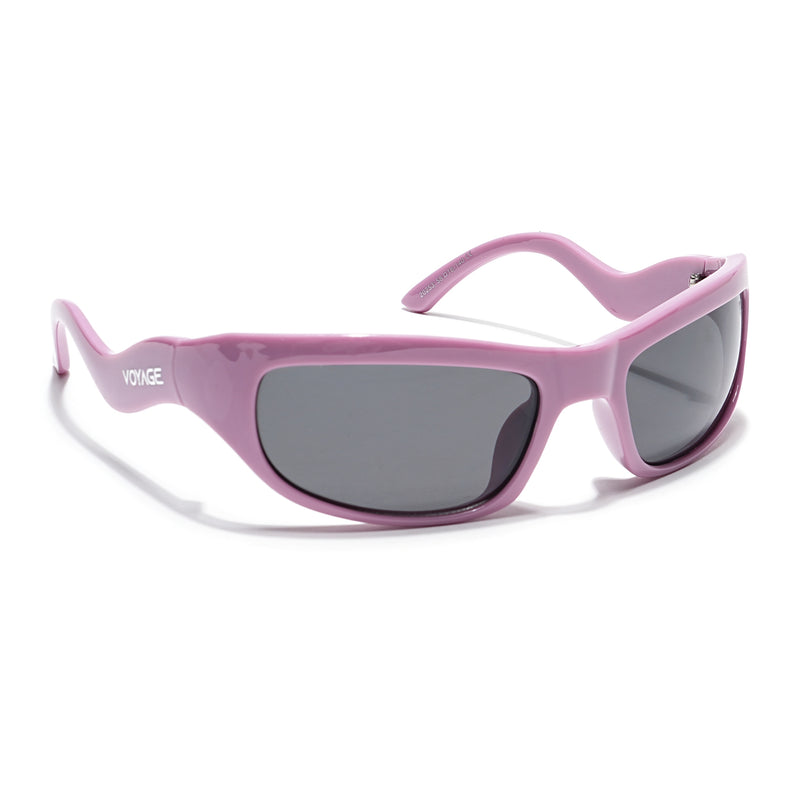 Wrap Around Sunglasses (Black Lens | Voilet Frame - MG5557)