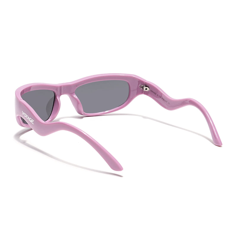 Wrap Around Sunglasses (Black Lens | Voilet Frame - MG5557)