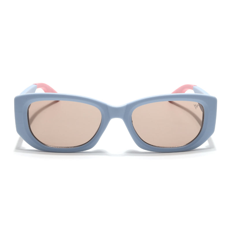 Cosmos |  Blue Rectangle Sunglasses | Light Brown Lens - MG6571