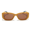 Cosmos |  MatteYellow Rectangle Sunglasses | Brown Lens - MG6573