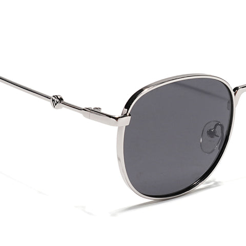 OG 2.0 | Black & Silver Polarized Round Sunglasses | PMG4112