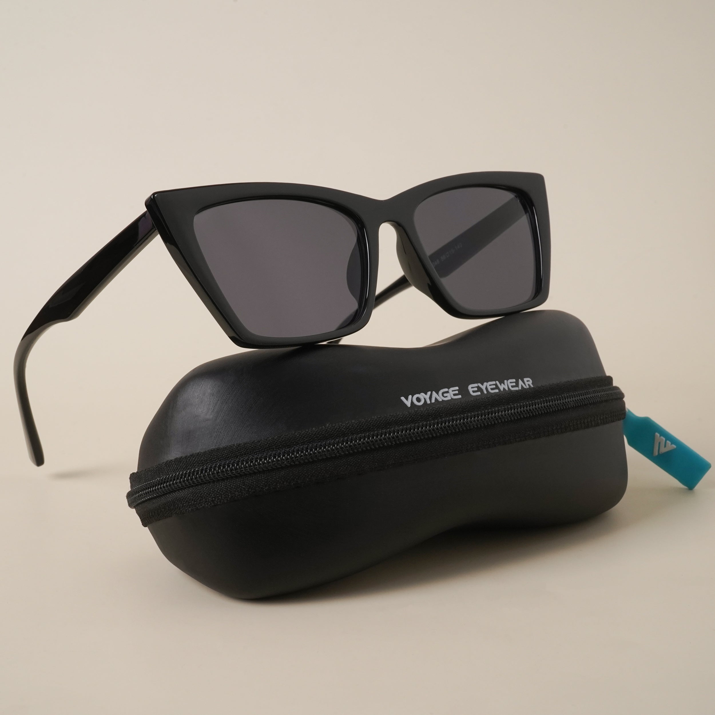 Voyage Black Cateye Sunglasses for Women (2048MG3990)