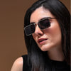 Golden Digger | Black Gold Rectangular Sunglasses - MG3572