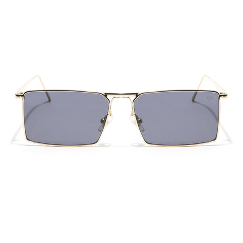 Golden Digger | Black Gold Rectangular Sunglasses - MG3572