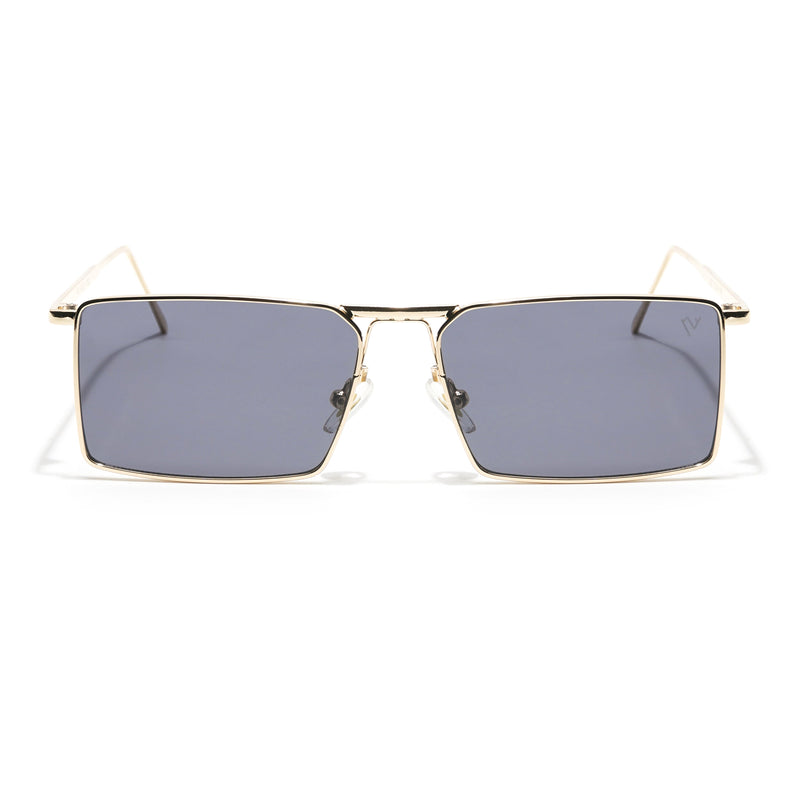 Golden Digger | Black Gold Rectangular Sunglasses - MG3572
