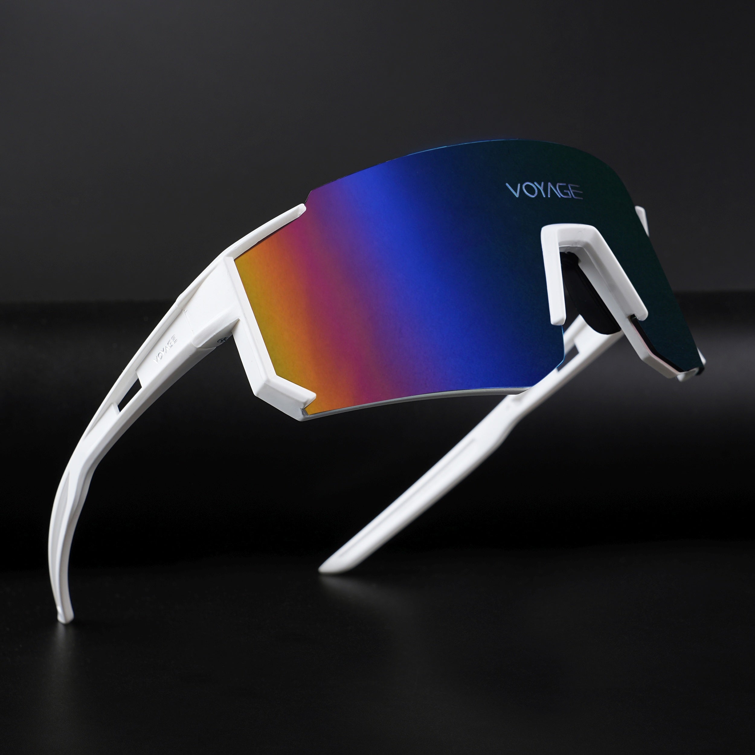 Drift Sunglasses (Multicolor Lens | White Frame - MG5623)
