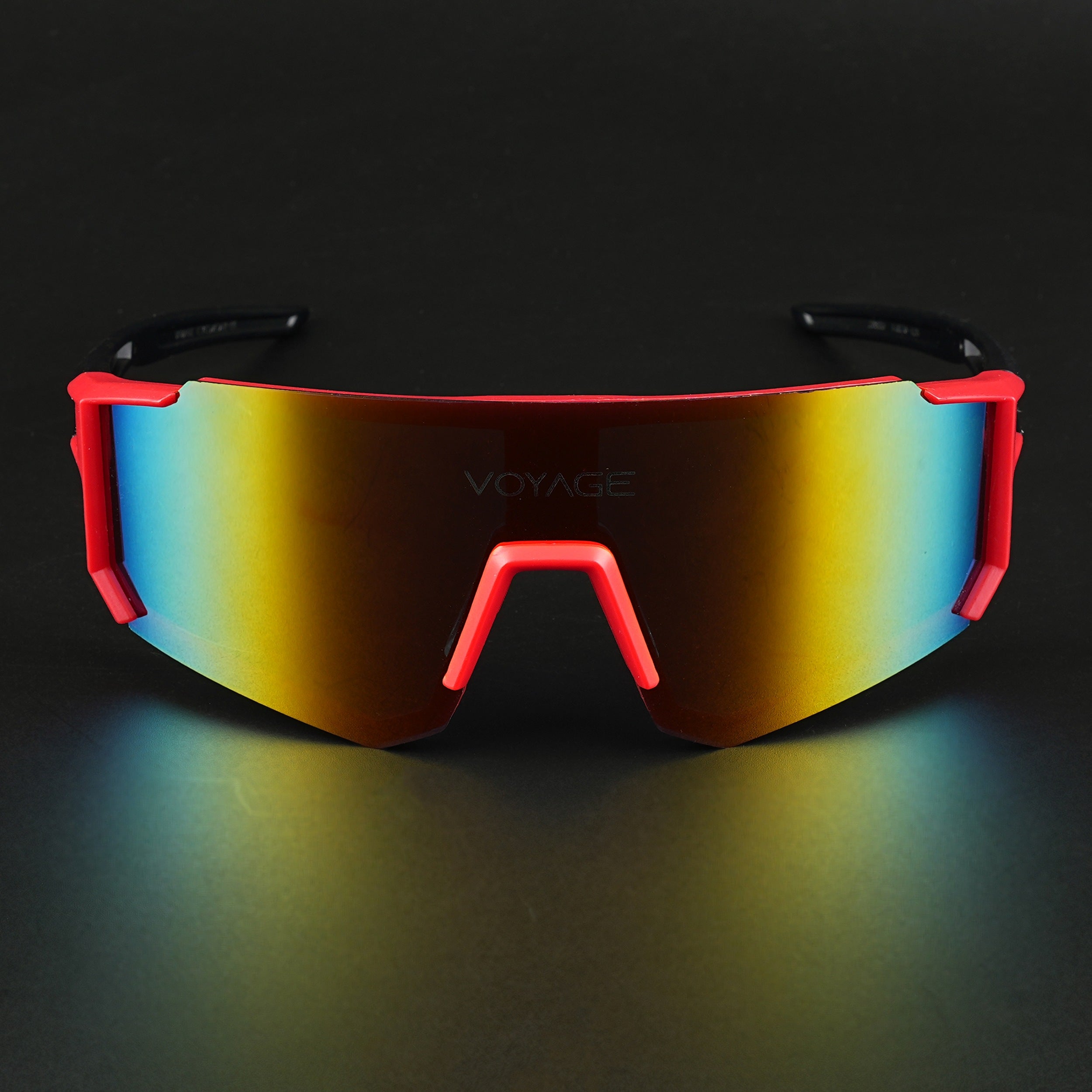 Drift Sunglasses (Multicolor Lens | Red Frame - MG5624)