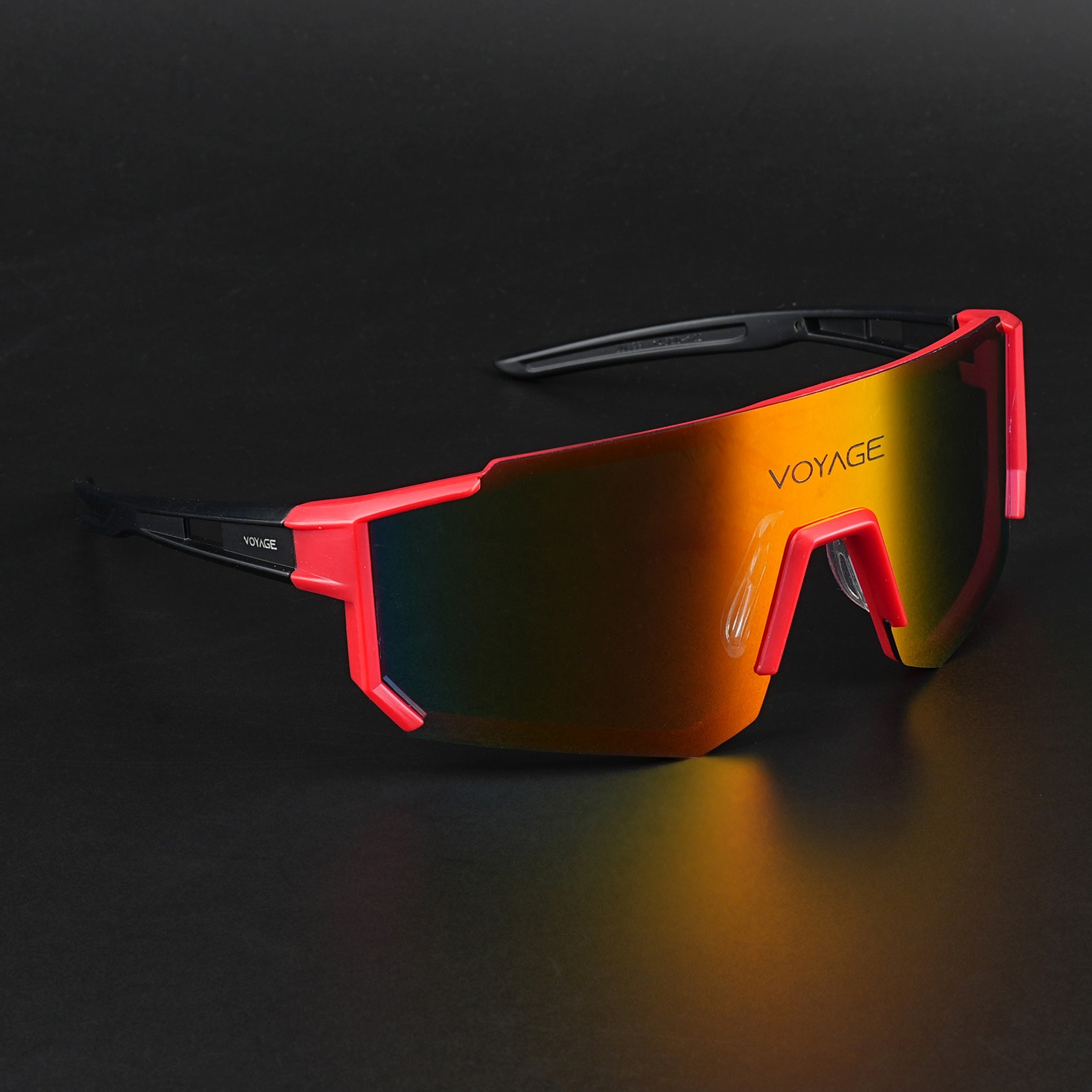 Drift Sunglasses (Multicolor Lens | Red Frame - MG5624)