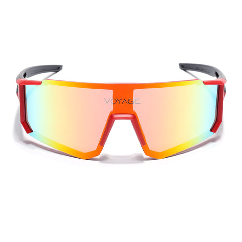Drift Sunglasses (Multicolor Lens | Red Frame - MG5624)