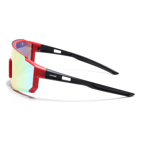 Drift Sunglasses (Multicolor Lens | Red Frame - MG5624)