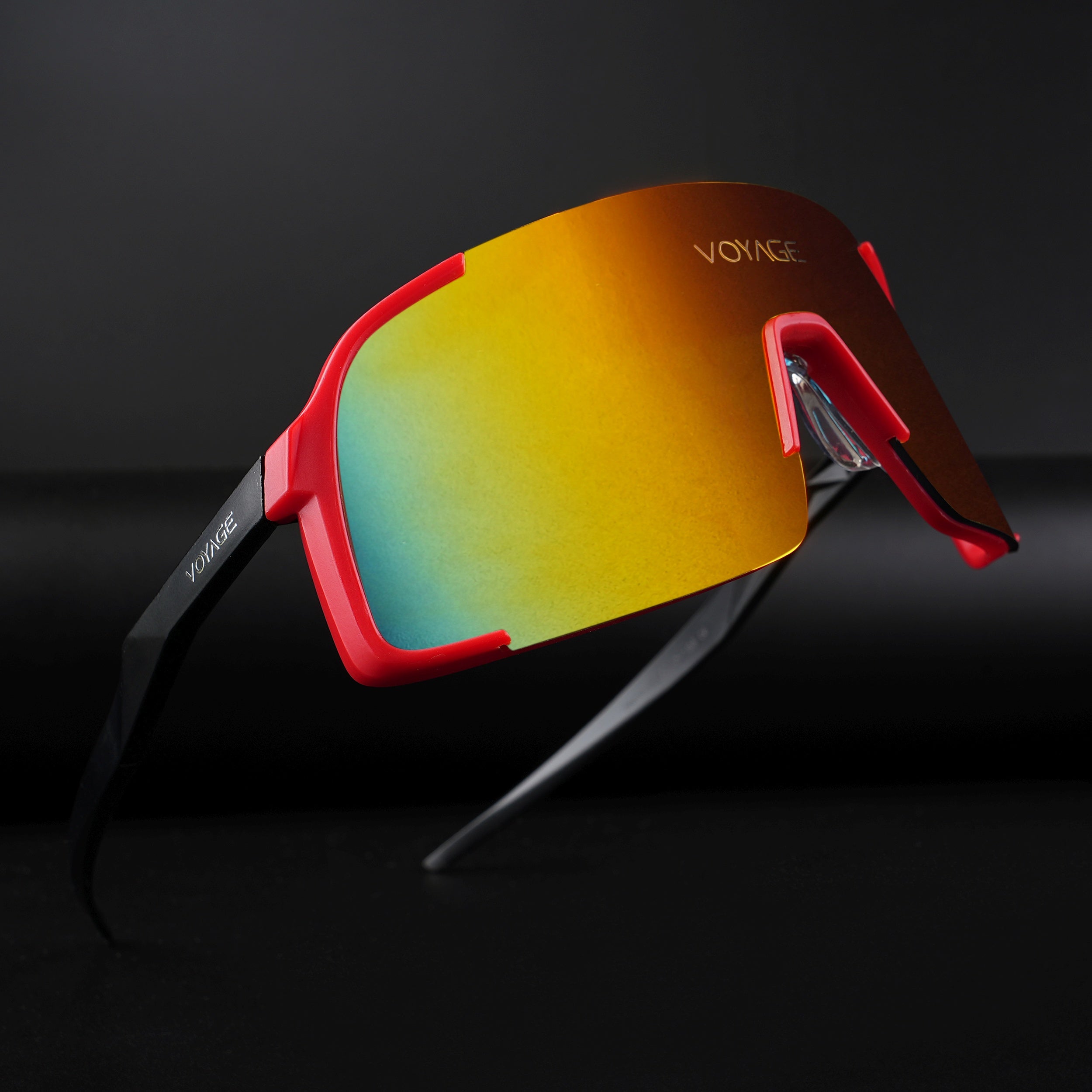 Drift Sunglasses (Multicolor Lens | Red Frame - MG5633)