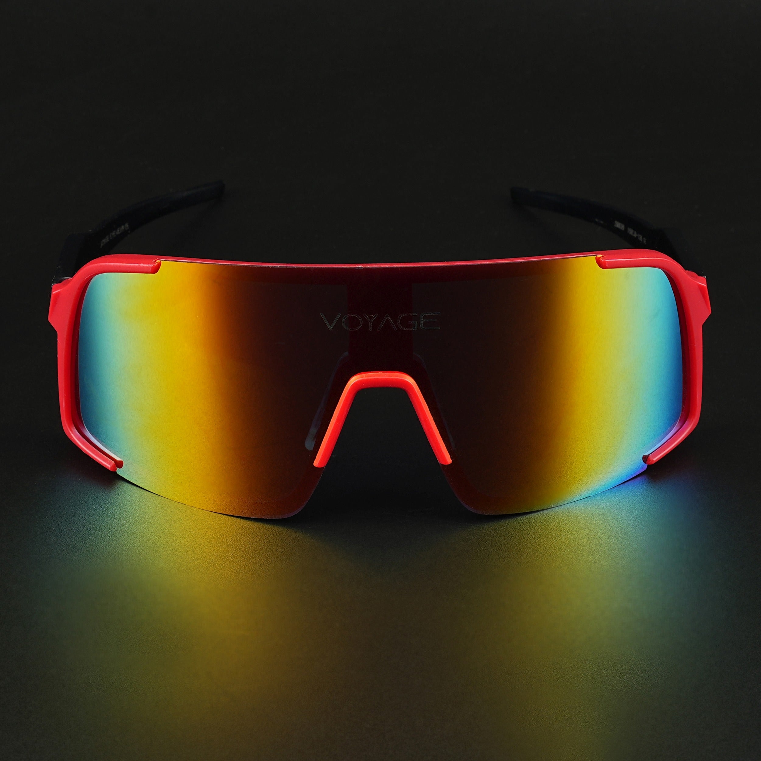 Drift Sunglasses (Multicolor Lens | Red Frame - MG5633)