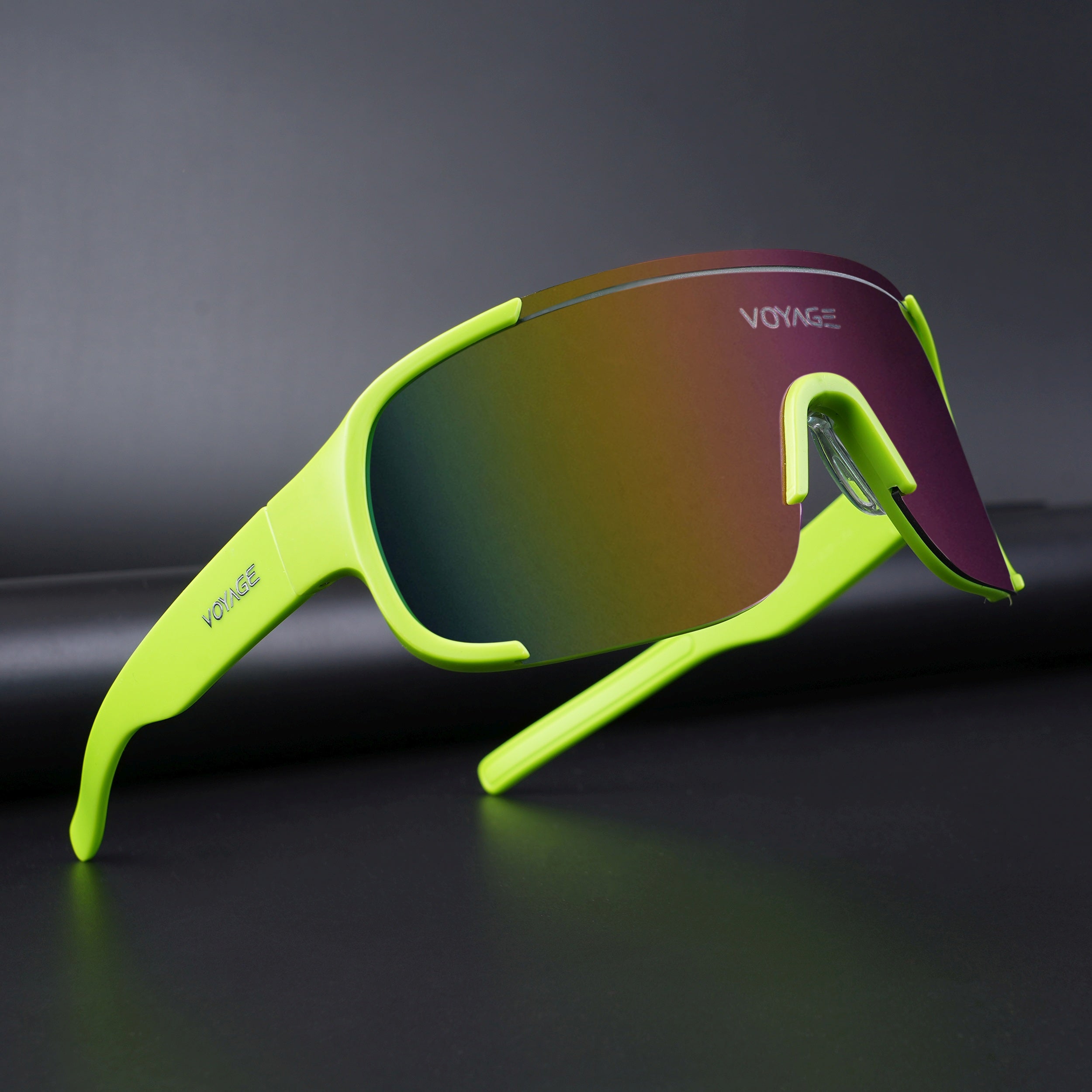Drift Sunglasses (Multicolor Lens | Green Frame - MG5518)