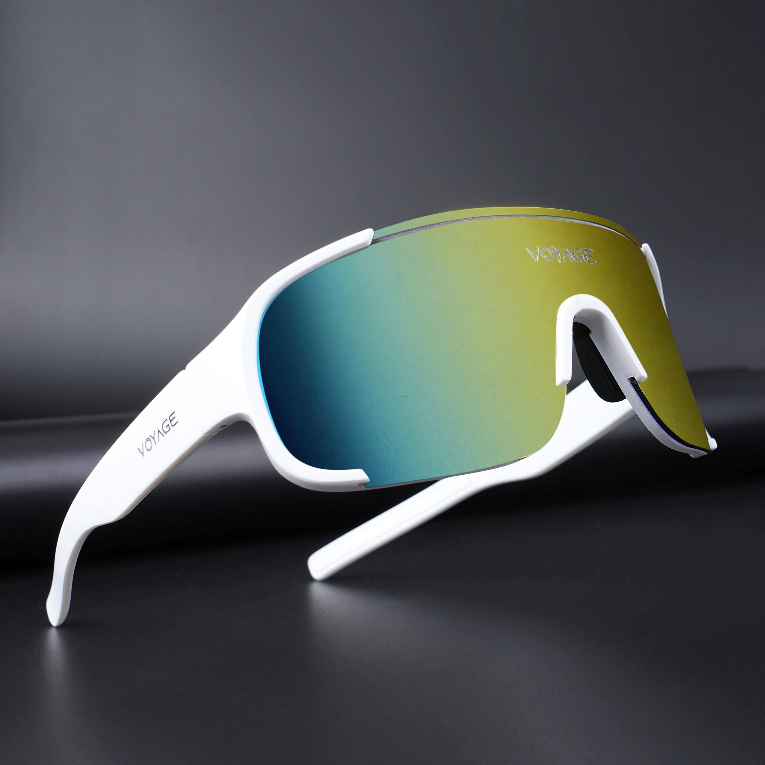Drift Sunglasses (Multicolor Lens | White Frame - MG5519)