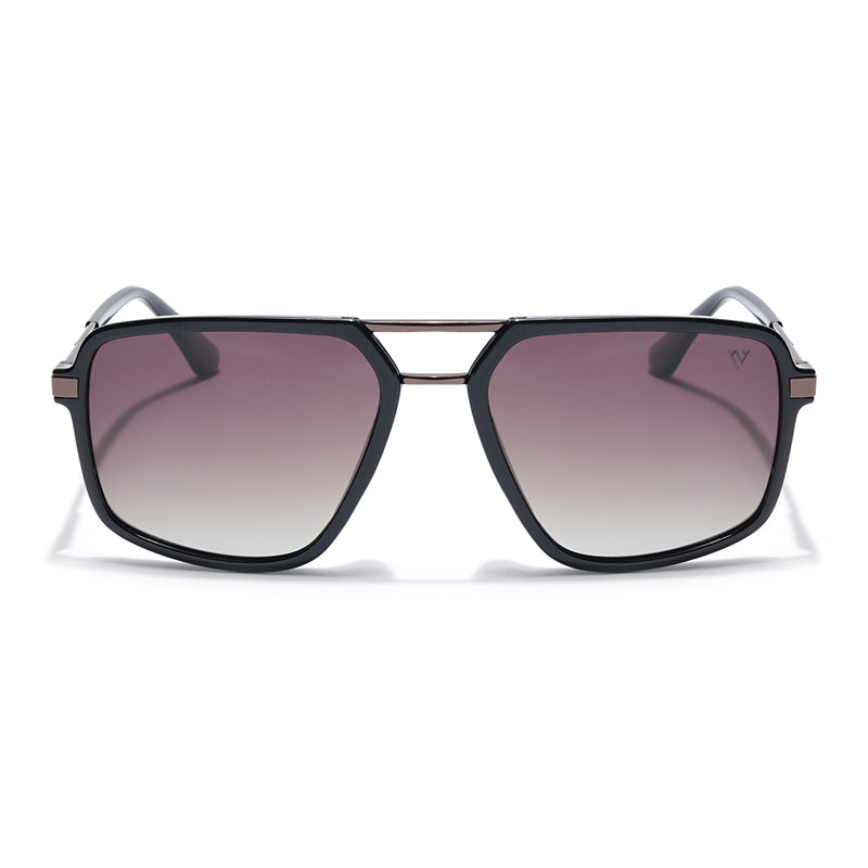 Voyage Select Wayfarer Sunglasses (Brown & Clear Lens | Shine Black Frame - SLPMG6213)