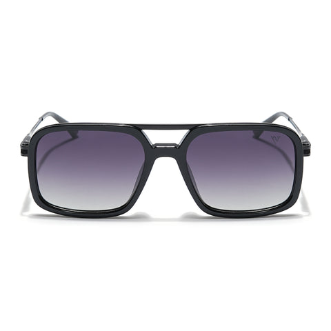 Voyage Select Wayfarer Sunglasses (Grey & Clear Lens | Shine Black Frame - SLPMG6301)