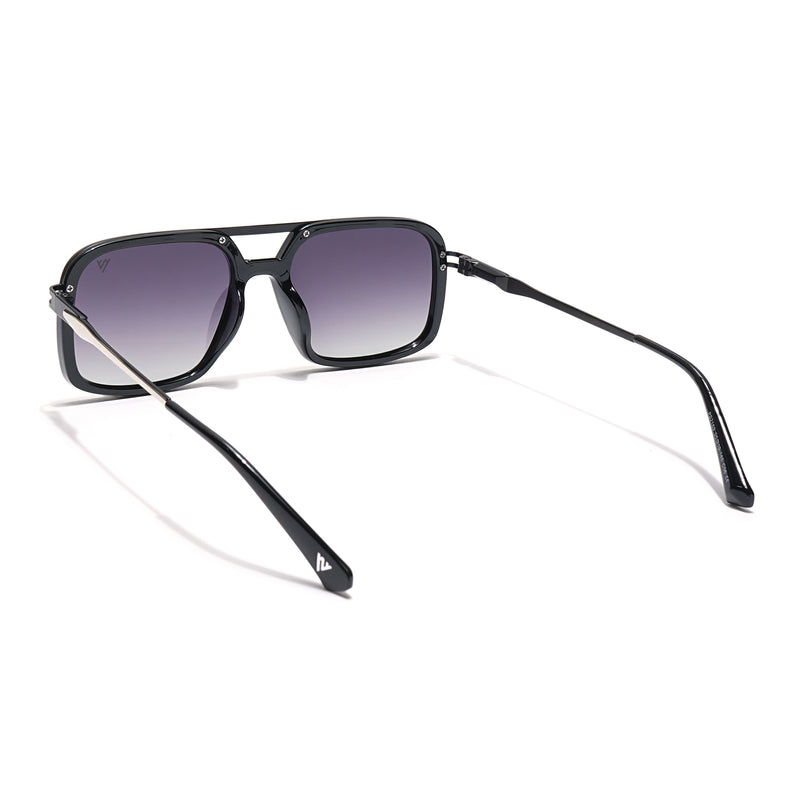 Voyage Select Wayfarer Sunglasses (Grey & Clear Lens | Shine Black Frame - SLPMG6301)